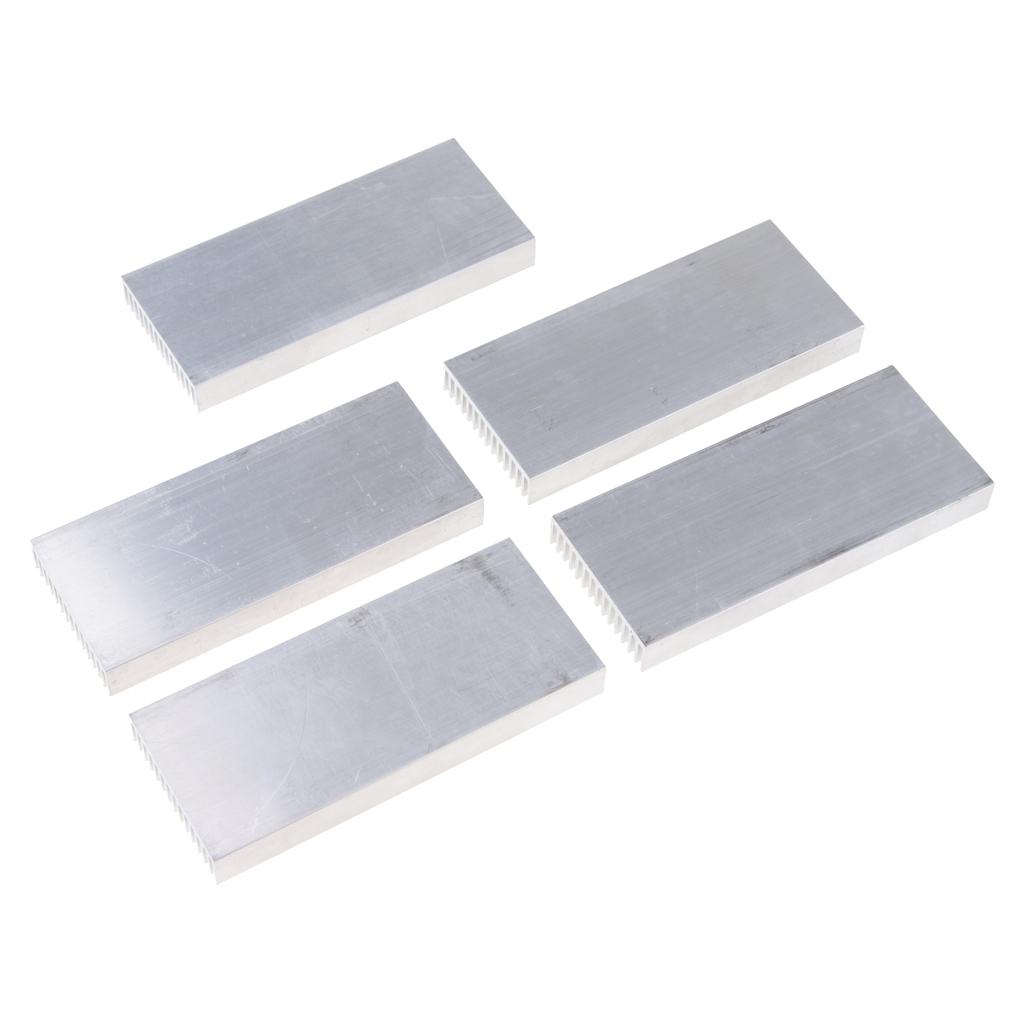 5Piece Aluminum Heatsink Cooling Fin 100mm X 43mm X 11mm for PC CPU, SMD LED,