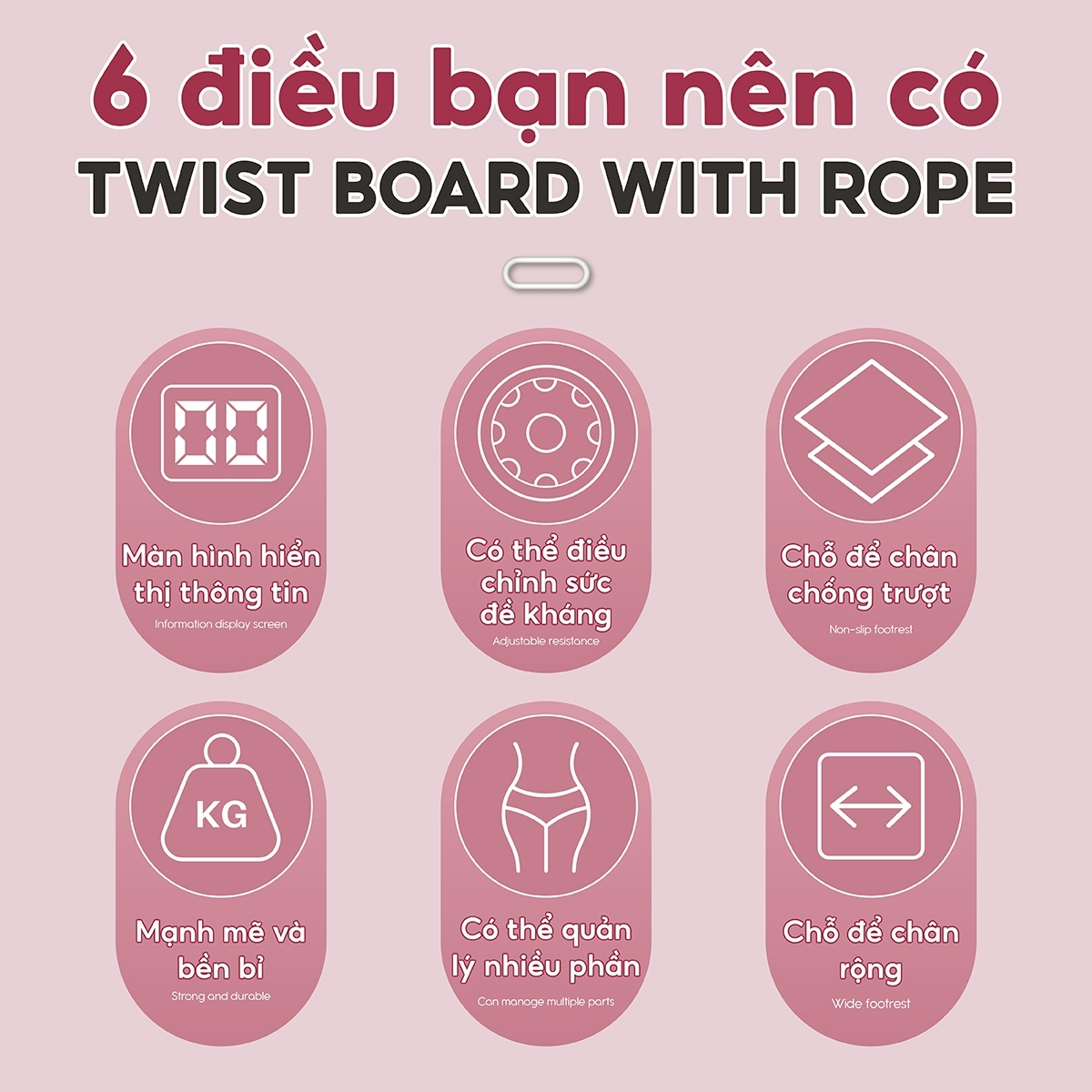 BG Dụng cụ tập thể dục xoay eo bụng đứng 3003R - 3004R cho massage chân giảm cân, bàn xoay eo tập bụng, xoay eo