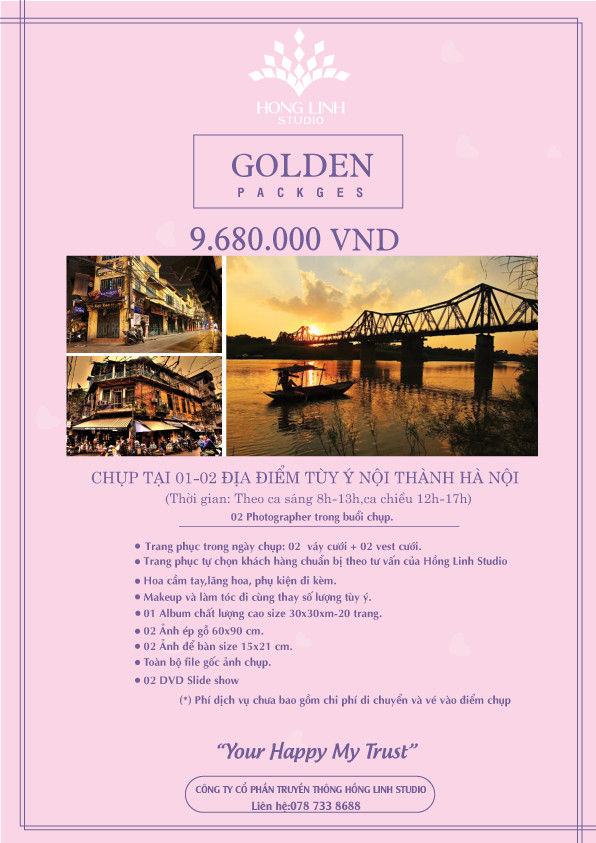 Chụp ảnh cưới tại Hồng Linh Studio-Voucher gói chụp ảnh cưới tại Hà Nội