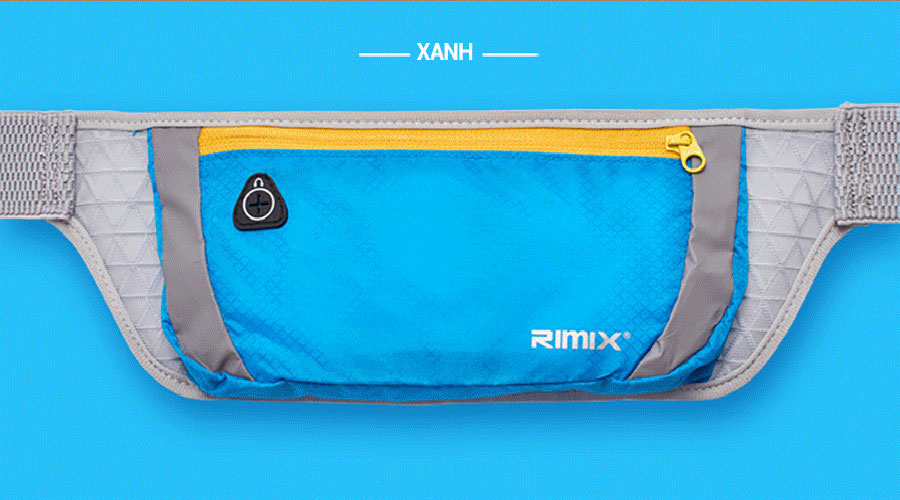 Túi đeo hông đeo bụng chạy bộ chống nước, dây đeo thoáng khí Rimix RM5502