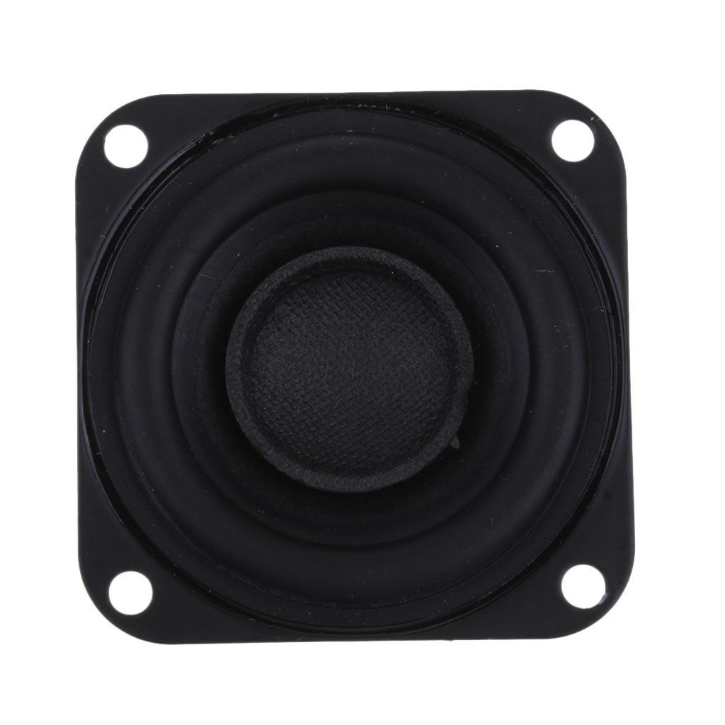 Prettyia 2x 40mm 4Ohm 10W Full Range Speaker Square Loudspeakers 16 Coil