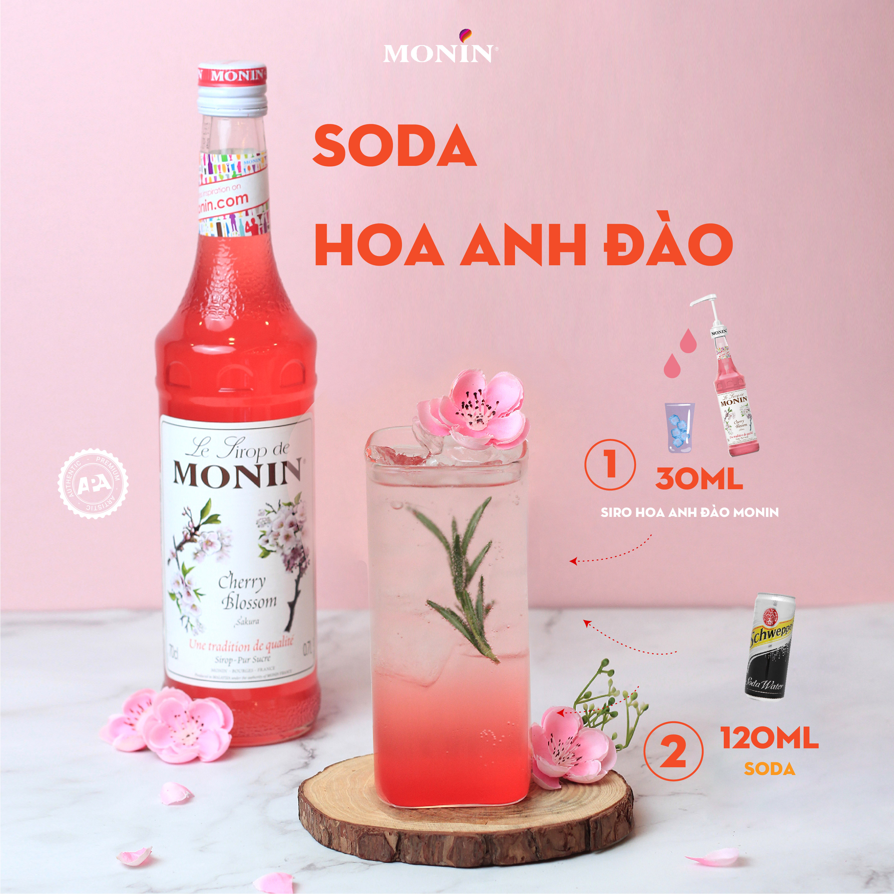 Siro Hoa Anh Đào MONIN - 700ML