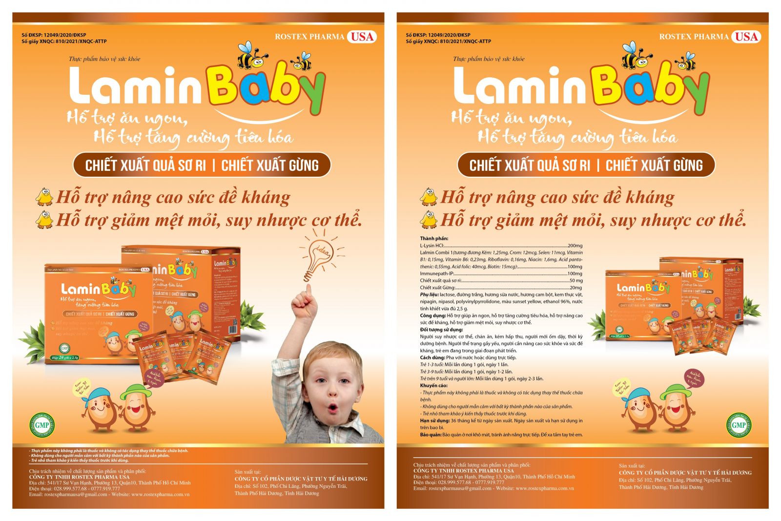 Cốm Lamin Baby Giúp Hỗ Trợ Bé Ăn Ngon – Hộp 20 Gói - tăng cường tiêu hóa, hỗ trợ nâng cao sức đề kháng, giảm mệt mỏi, suy nhược cơ thể