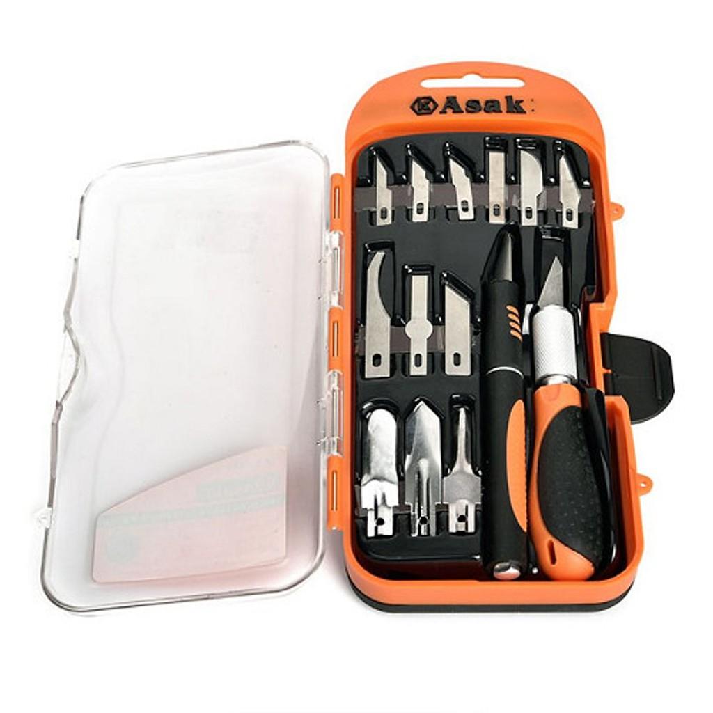 Bộ dao điêu khắc cao cấp 14 chi tiết Asaki AK-3960