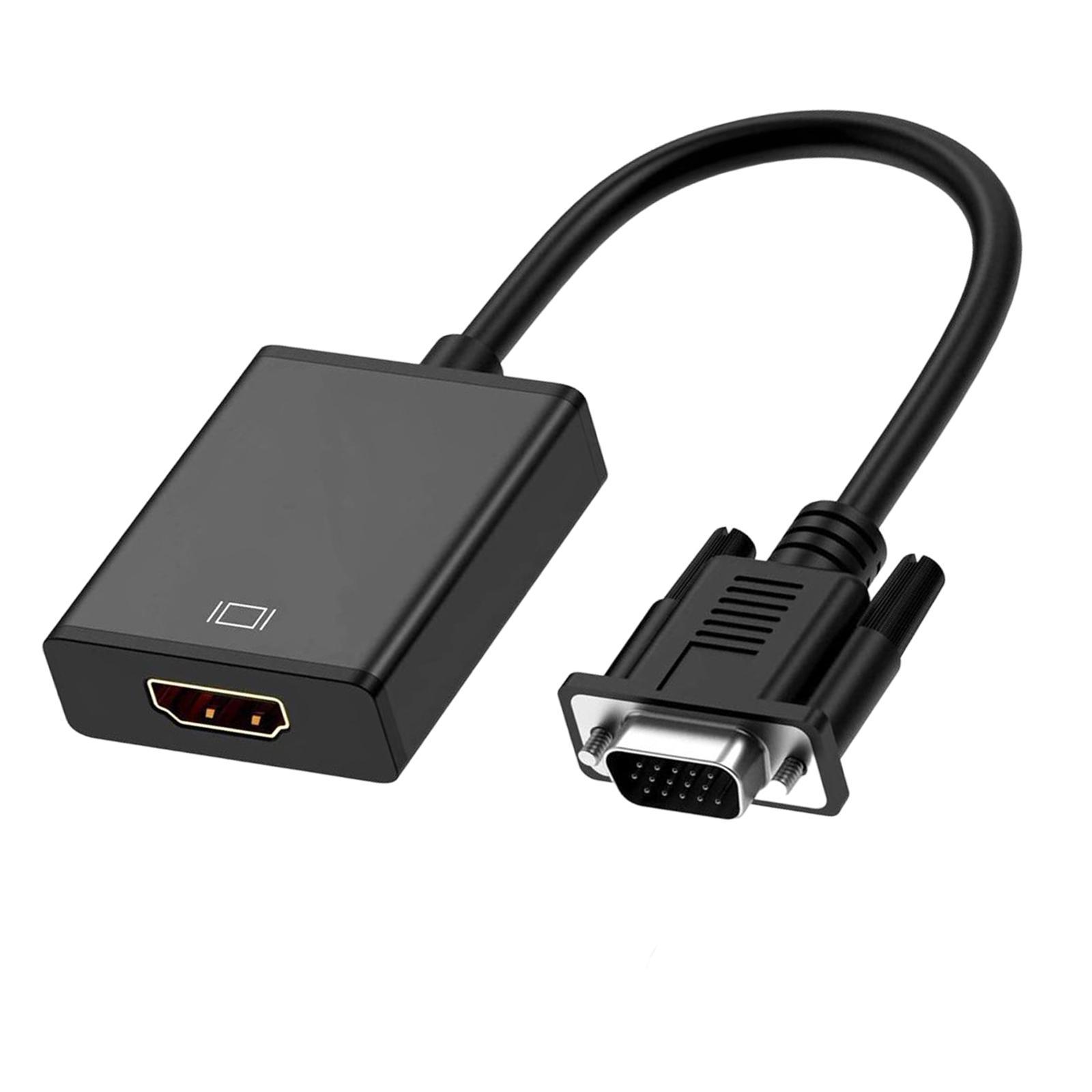HDMI to VGA Adapter, HD Female to Male 1920 x 1080P for PC Laptop Projector for Xbox for Chromebook