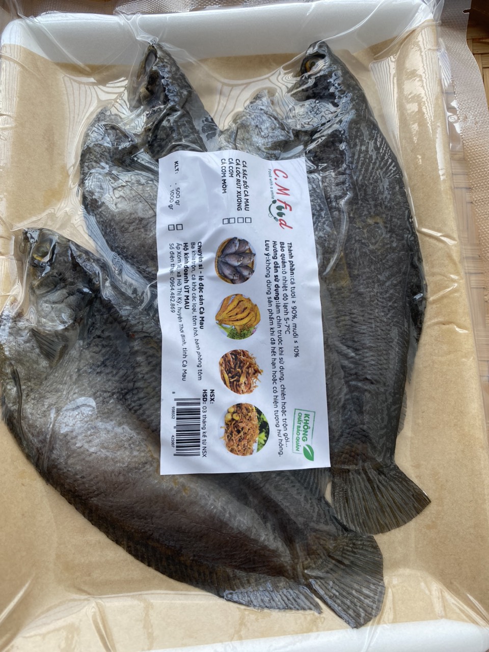 Cá khô bổi 14 con/kg (vị lạt, khô 3 nắng)