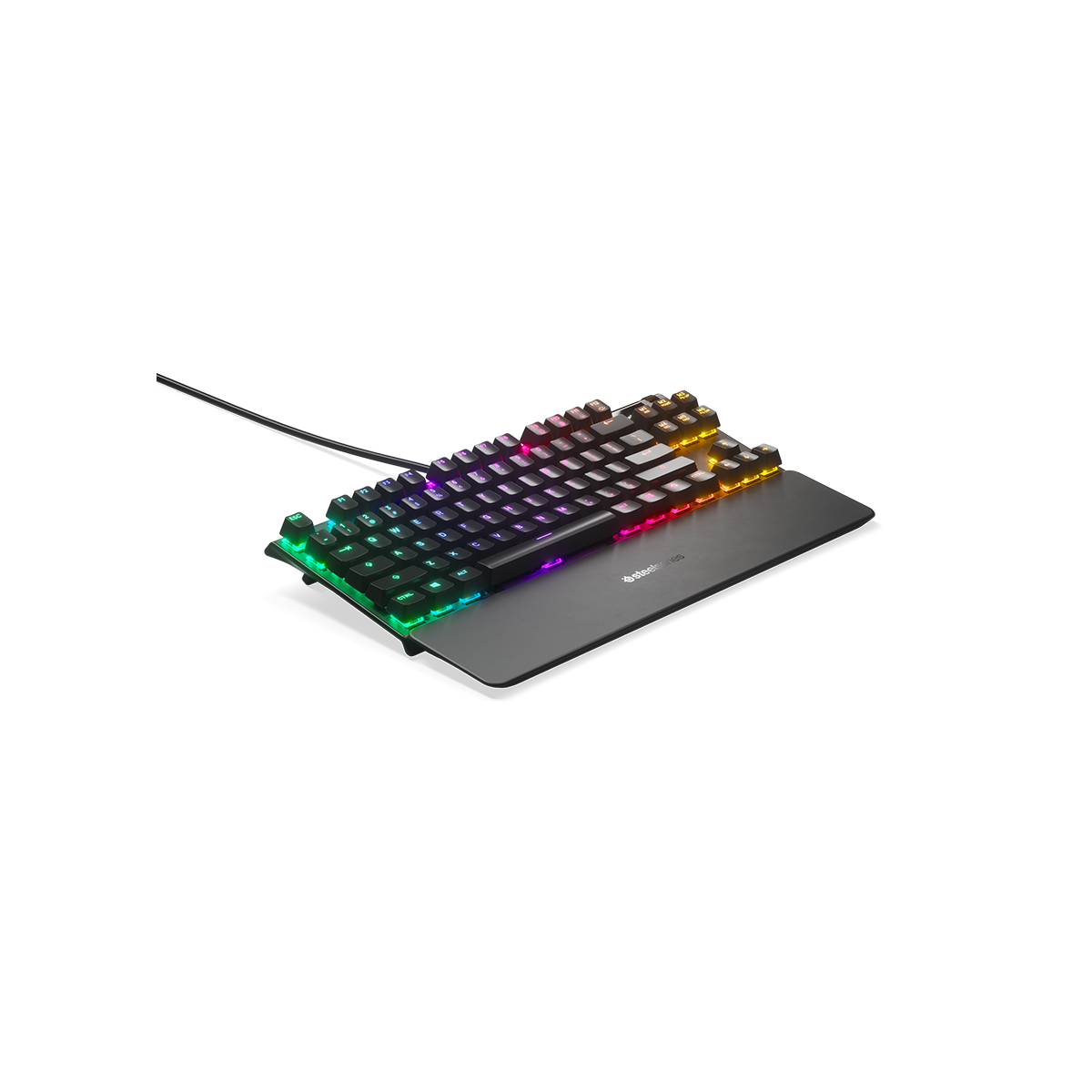 Bàn phím gaming có dây kê tay SteelSeries Apex 7 TKL, Led RGB, 50 triệu Clicks, màn hình Oled, Hàng chính hãng, Bảo hành 12 tháng