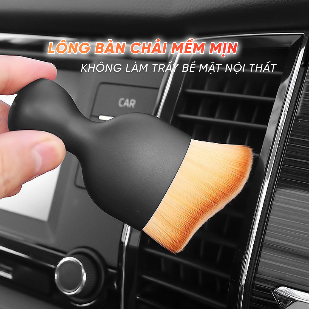 Chổi vệ sinh siêu mềm nhỏ gọn đa năng cho nội thất, khe gió điều hòa ô tô, bàn phím máy tính