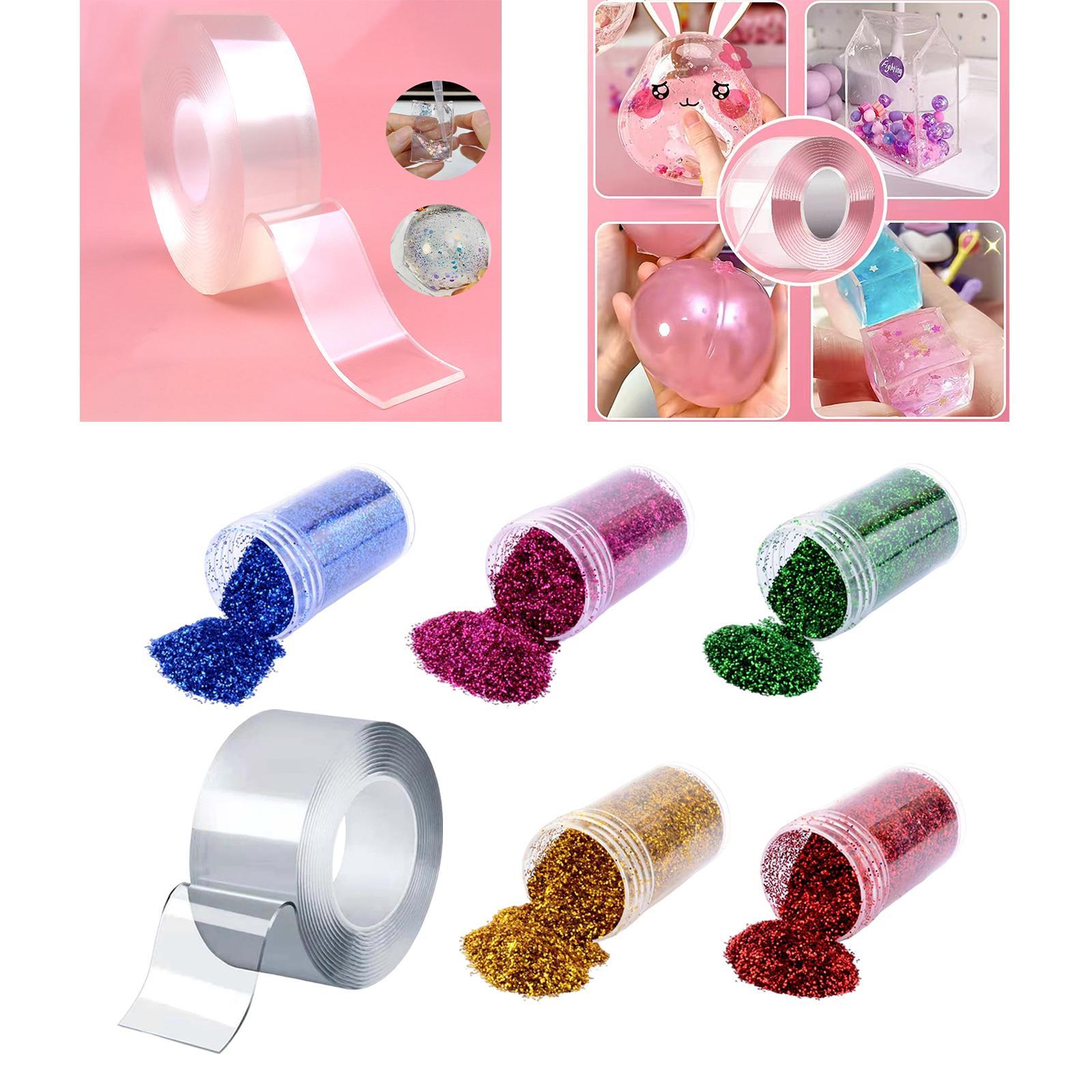 Entertainment Sticky Tape with Glitter Powder 1mm Thickness Party Game