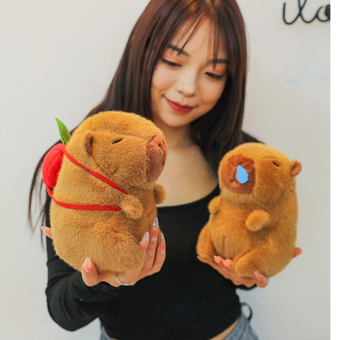 Thú nhồi bông capybara nhiều mẫu mini - Size 20 đến 22cm - Quà tặng chuột lang dễ thương êm mịn cho bé