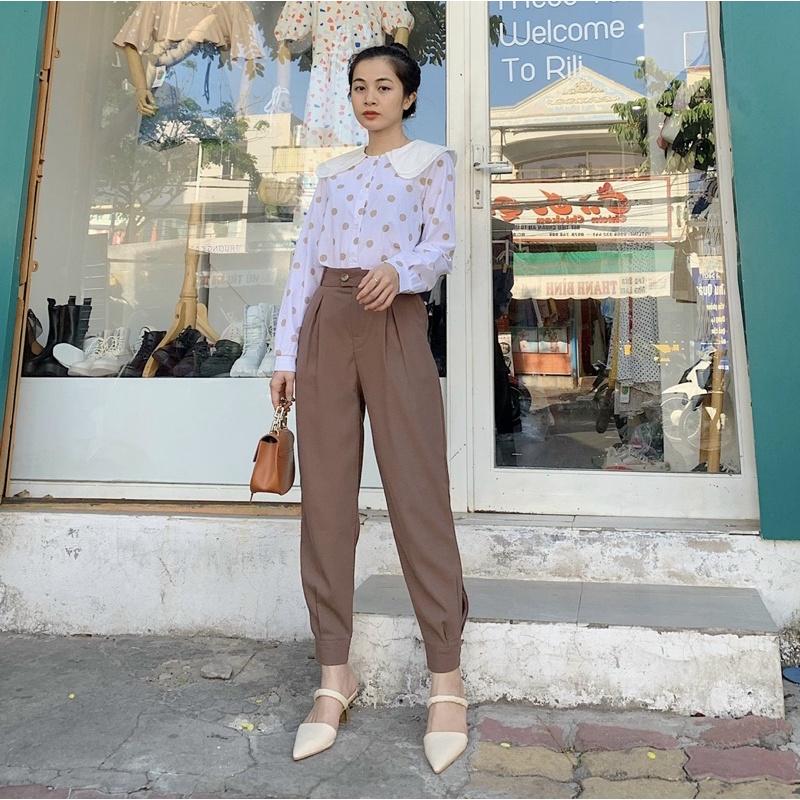 Quần vải ống bo