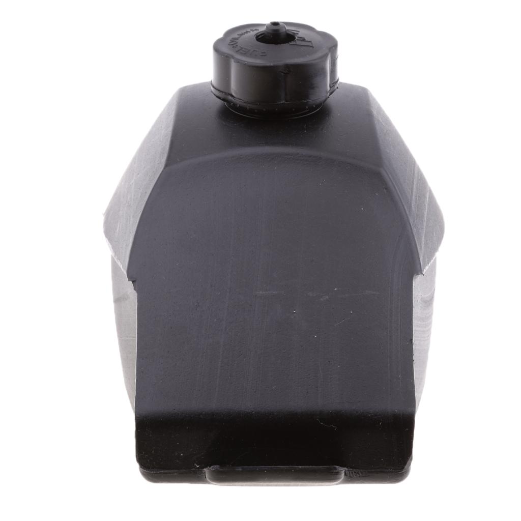 3 Pieces Gas Fuel Tank with Cap for ATV Gokart Quad Dirt Bike ATV Black