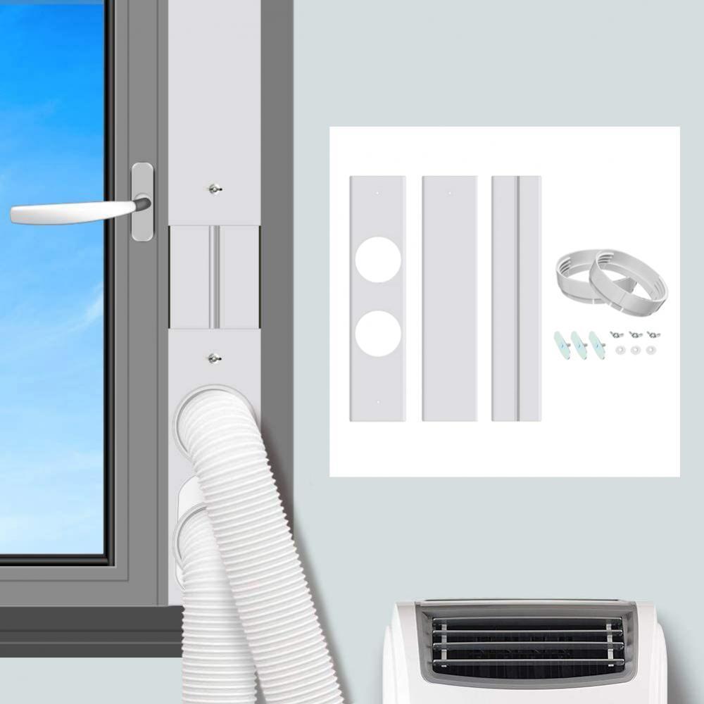 Portable Air Conditioner Window with Coupler for Exhaust Hose Universal