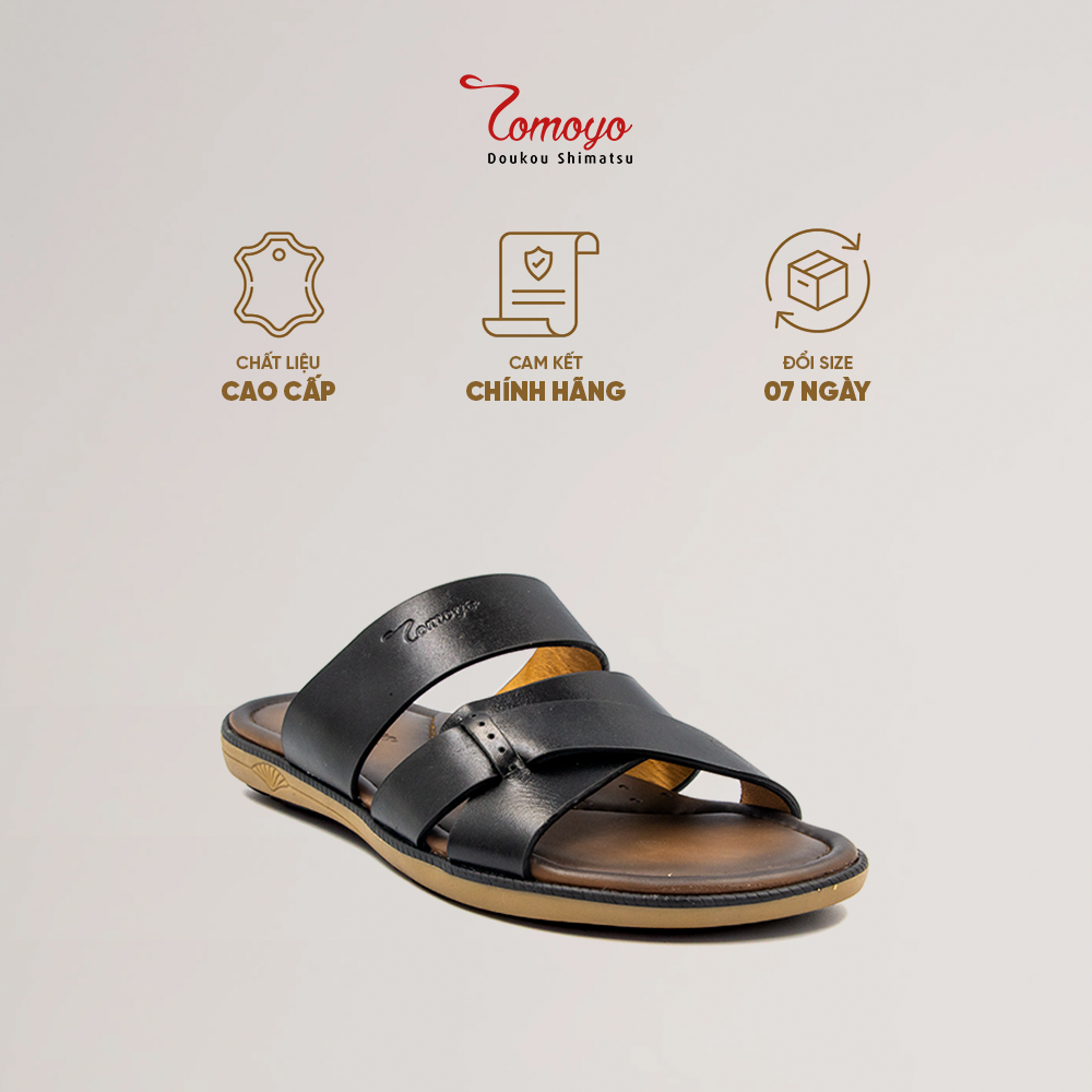Dép Nam thủ công da bò cao cấp TOMOYO TMD80301
