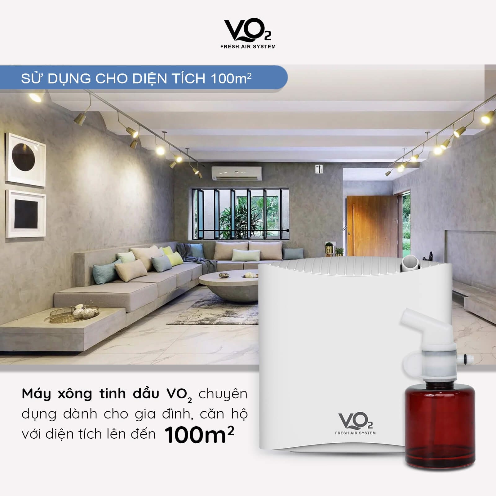 Máy xông tinh dầu chuyên dụng cho gia đình OILMART VO2 Smart Home Aroma Diffuser