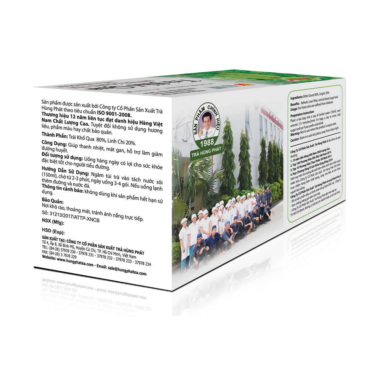 Trà Khổ Qua Túi Lọc Hỗ Trợ Thanh Nhiệt, Ổn Định Huyết Áp, Giảm Cân - Dáng Đẹp Da Xinh Hộp 25 gói - Thương Hiệu Hùng Phát