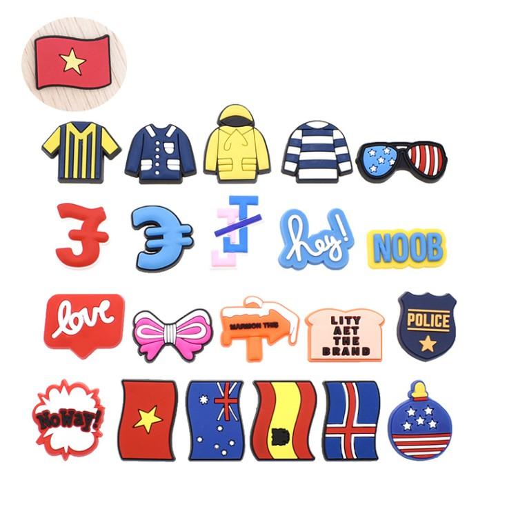 HN * Charm các icon, lá cờ Việt Nam size 3cm cho các bạn trang trí điện thoại, Jibbitz, DIY