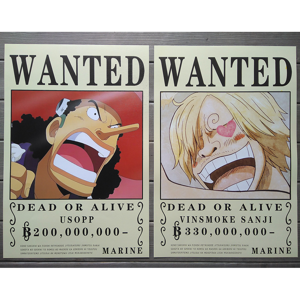 bộ 8 tấm poster anime one piece