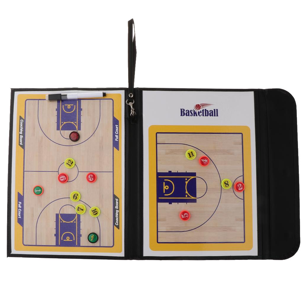 Sports Dry Erase Board for Coaching - Whiteboards for Strategizing, Techniques, Plays - 2-Sided Boards with Clip, Multi-Sport