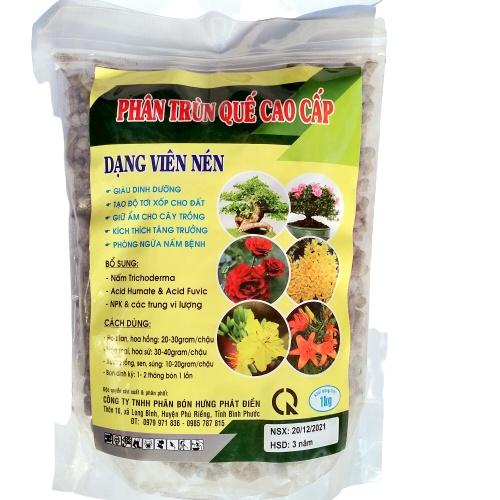 Phân Bón Trùn Quế Viên Nén HPD Cao Cấp Phân Bón Hữu Cơ Chuyên Cho Lan Và Cây Kiểng Gói 1kg