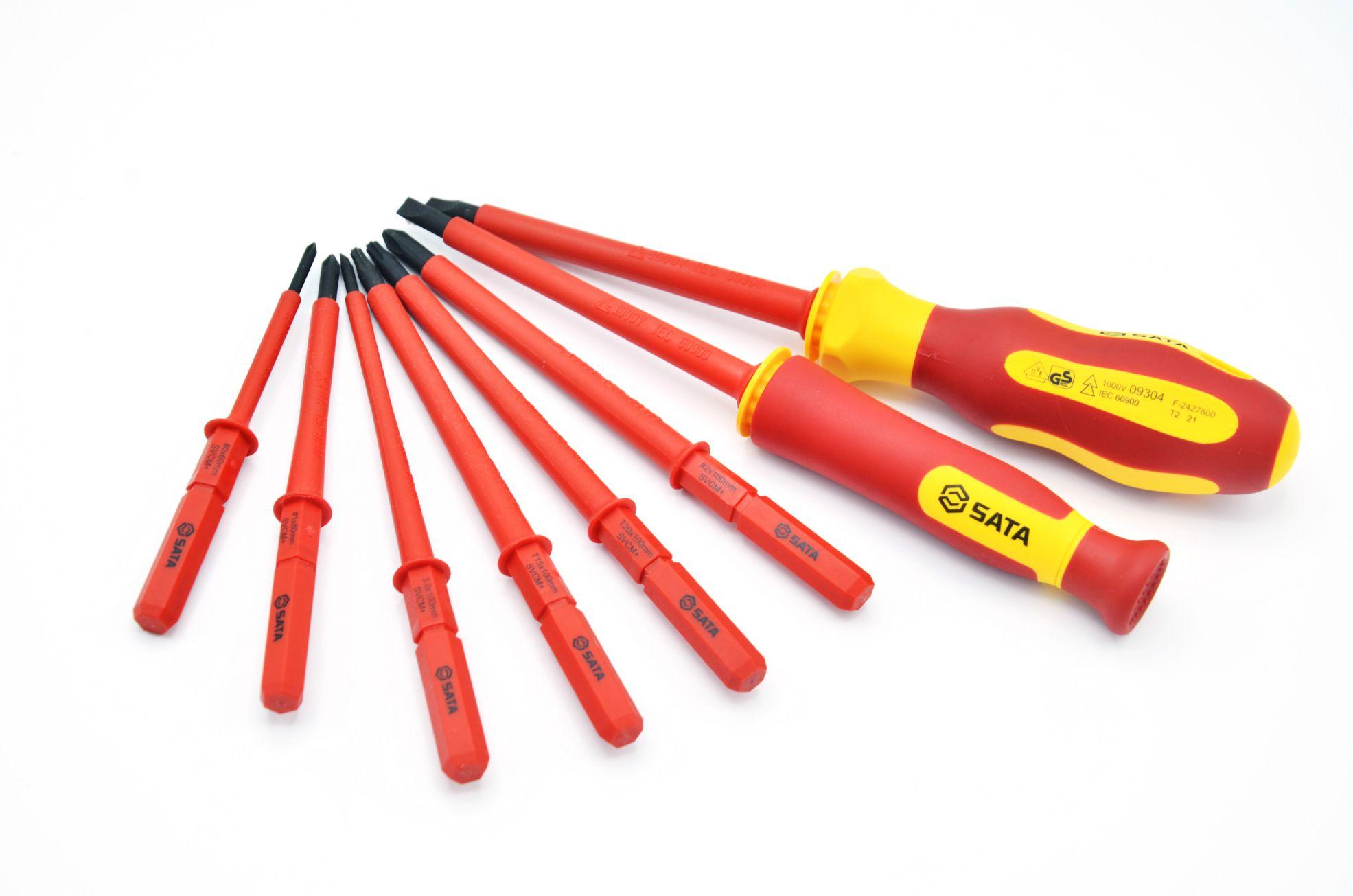 Bộ tua vít cách điện 1000V VDE 10 chi tiết thay đổi 09304 kèm túi đựng