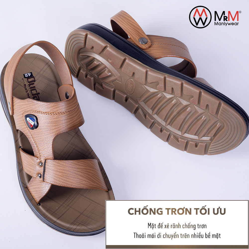 Dép Sandal Nam Da Bò - DC05 Đế Cao Đúc Nguyên Khối, Đường Khâu Chắc Chắn, Đế Massage Mềm Mại Êm Chân