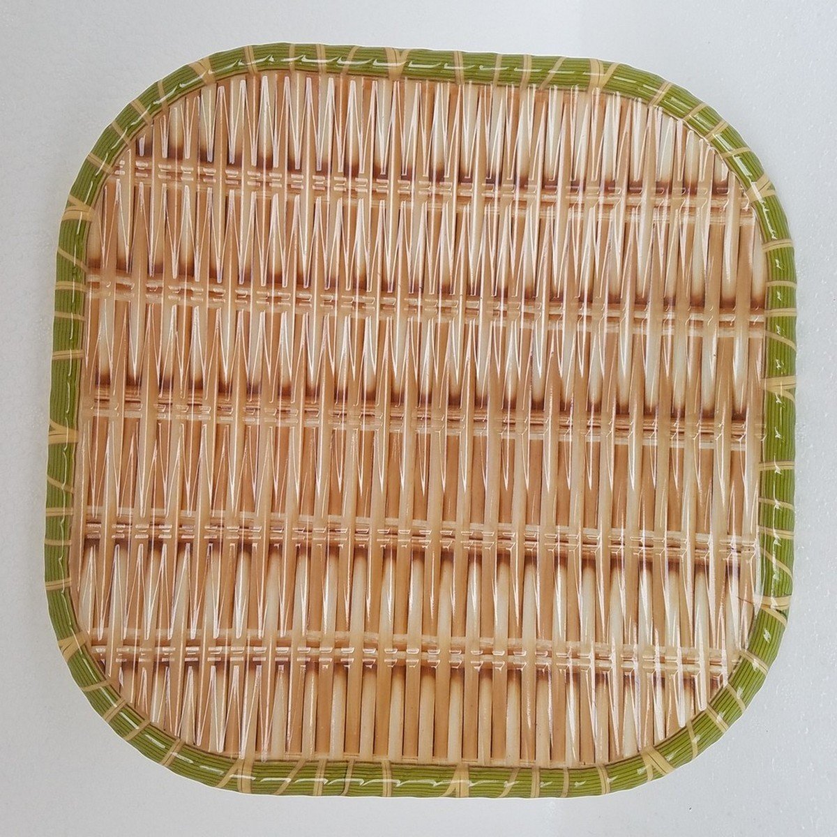 Đĩa Nhựa Giả Mây Trúc Hình Vuông Dày Dặn 25x25cm