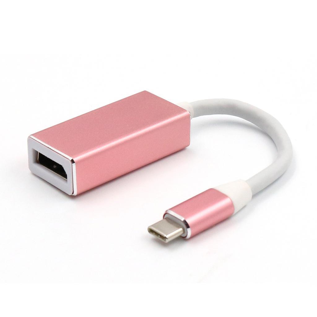USB-C Type C Male to Displayport DP Port Female Converter Cable Rose Gold