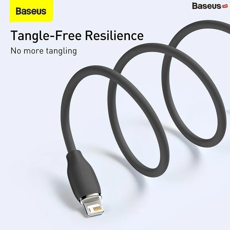 Cáp Baseus Jelly Liquid Silica Gel Fast Charging Data Cable USB to iP 2.4A ( Hàng Chính Hãng)