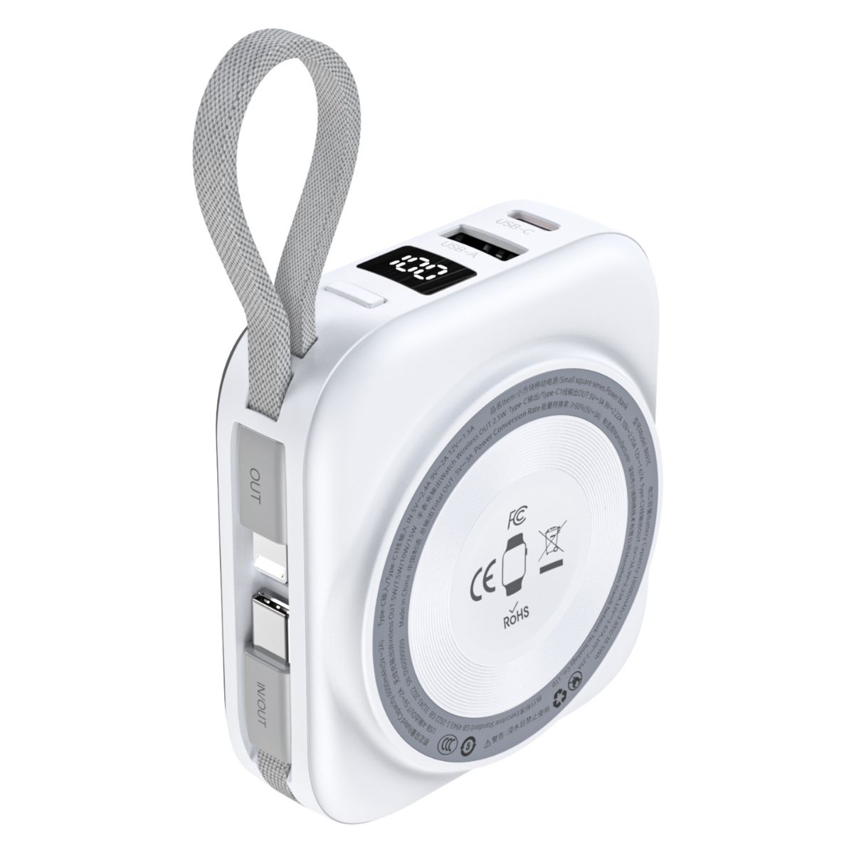 Pin dự phòng đa năng 2 in 1 Choetech B697 công suất 22.5W tích hợp cáp Type C và iP - Hàng chính hãng