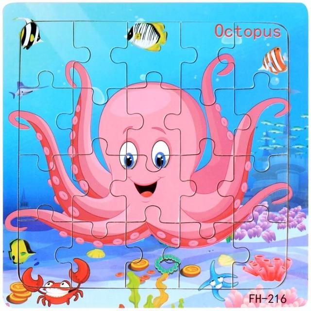 ĐỒ CHƠI XẾP HÌNH GỖ PUZZLE 16, 20 MIẾNG CHO BÉ LOẠI ĐẸP