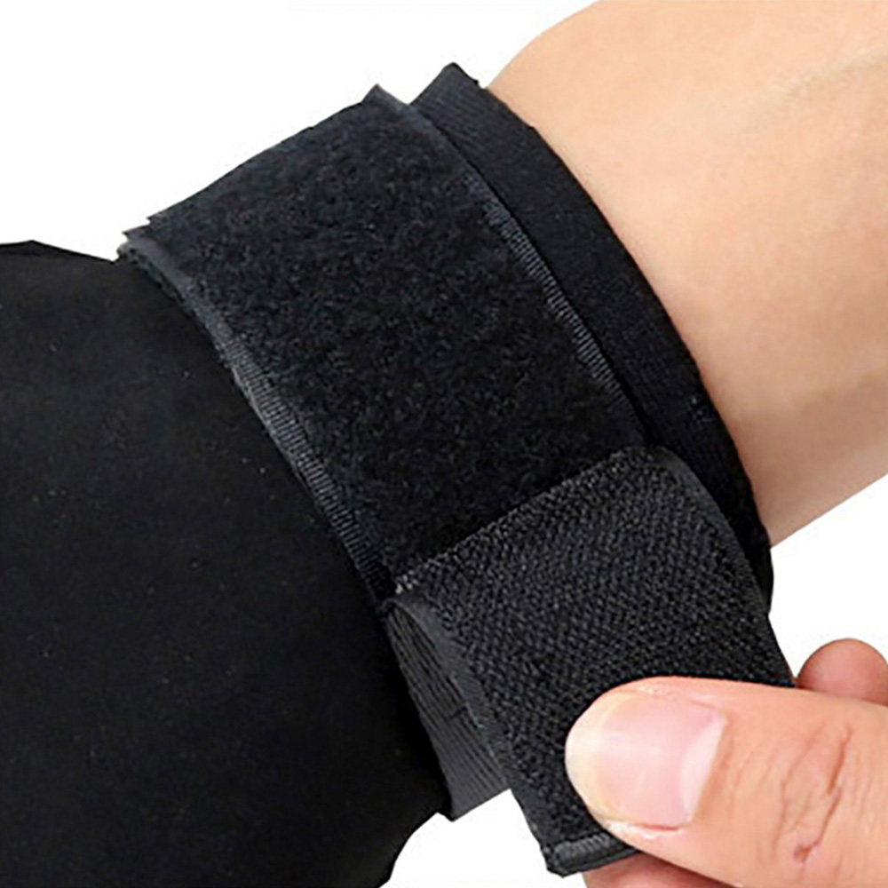 Găng Tay Tập Gym hở mu bàn tay - Dây kéo lưng Aolikes 2 trong 1