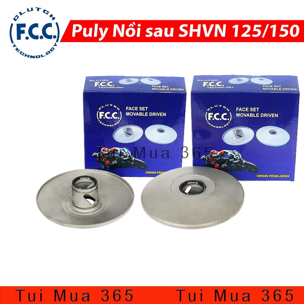 Cụm Puly FCC Nồi Sau Xe Honda SHVN 125,150 Chủ Động và Bị Động Tặng Chốt và Con Lăn Dẫn Hướng Exedy