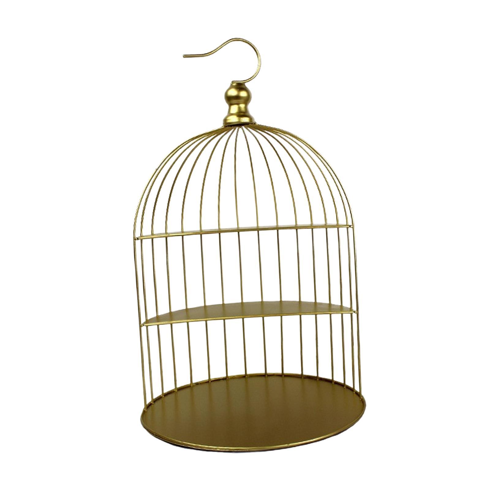 Birdcage Cake Stand, Iron Cake Display Basket Desktop Iron Makeup Organizer Stand, Shelf Display Countertop Cupcake Display Holder