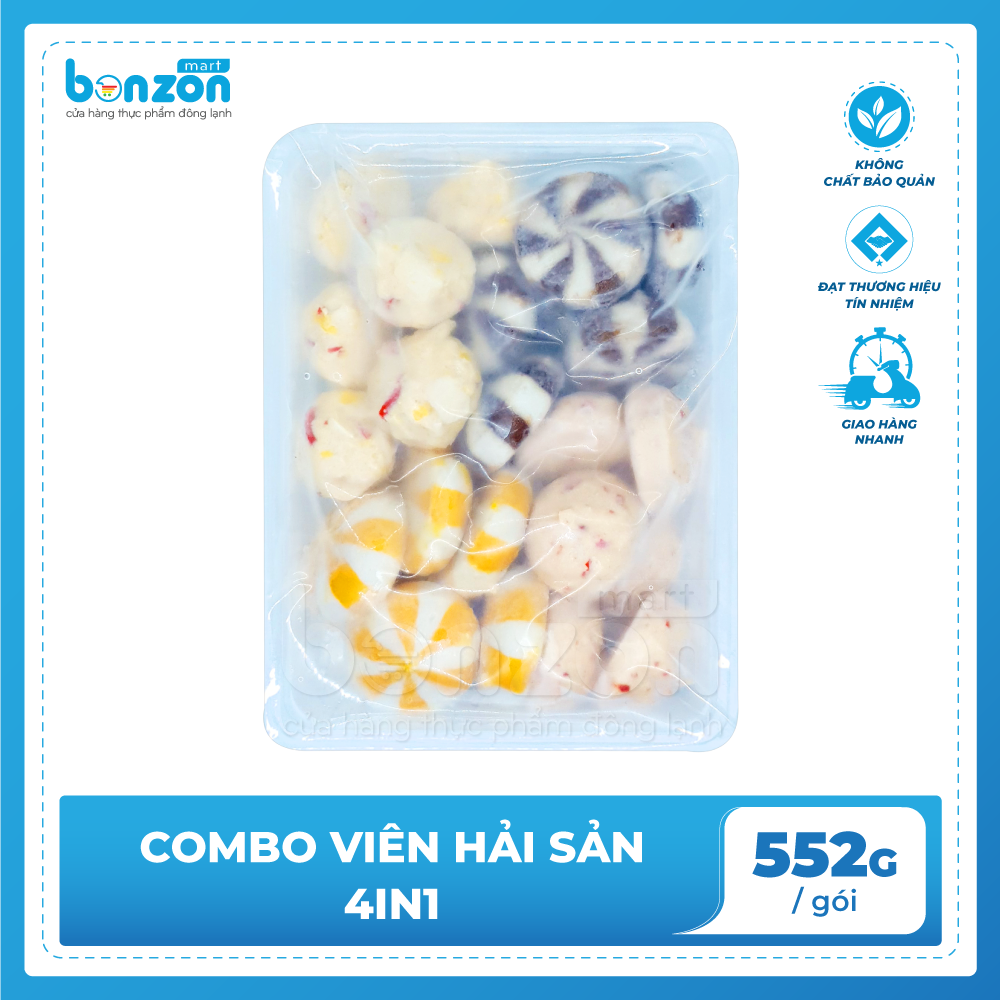 Combo viên nhân hải sản 4in1 552g