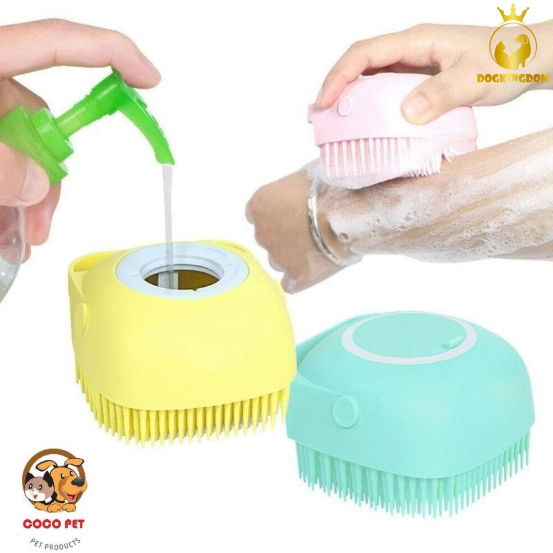 Bàn Chải Tắm Chó Mèo Silicon Tạo Bọt