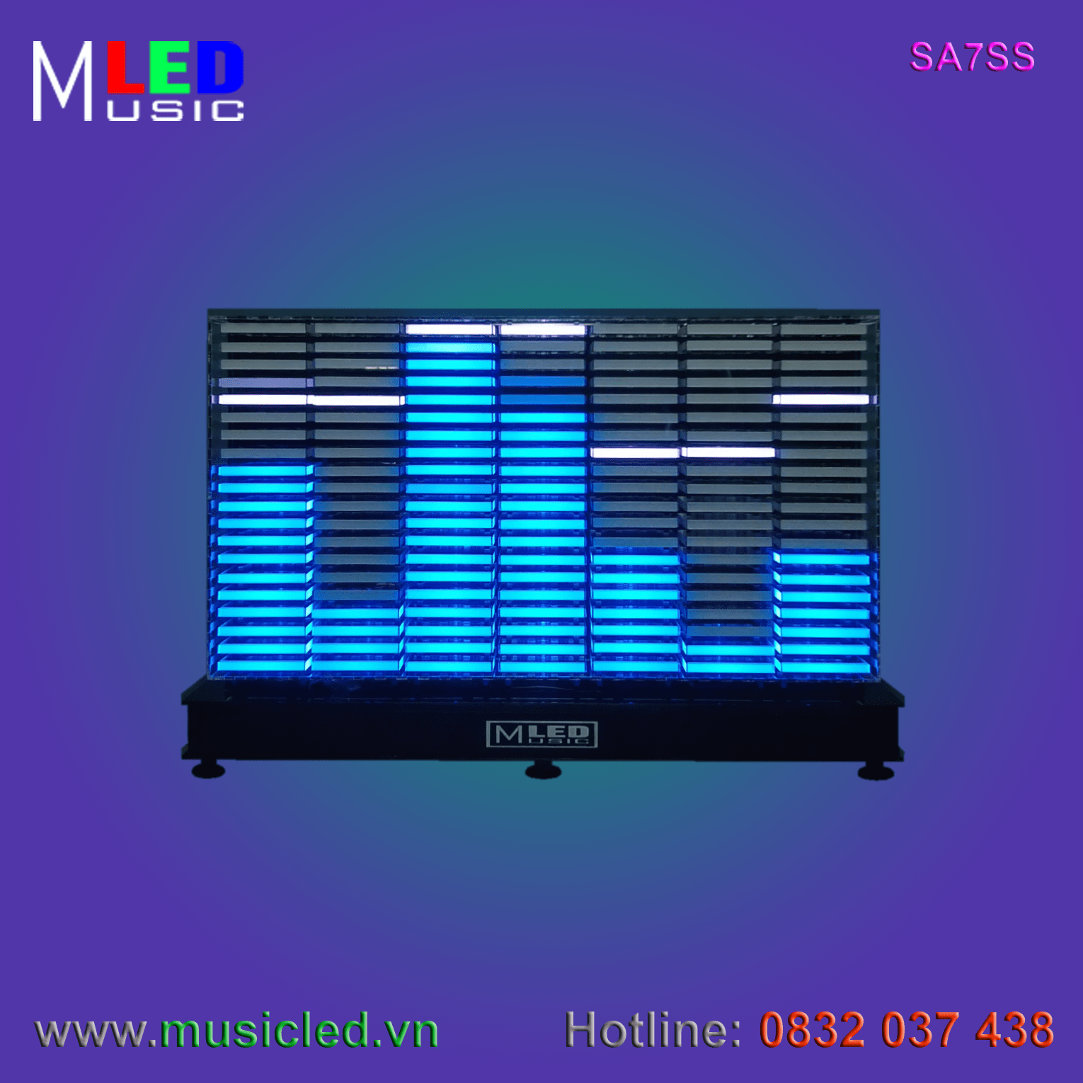 Dàn đèn Music LED nháy theo tần số nhạc 7 cột để bàn