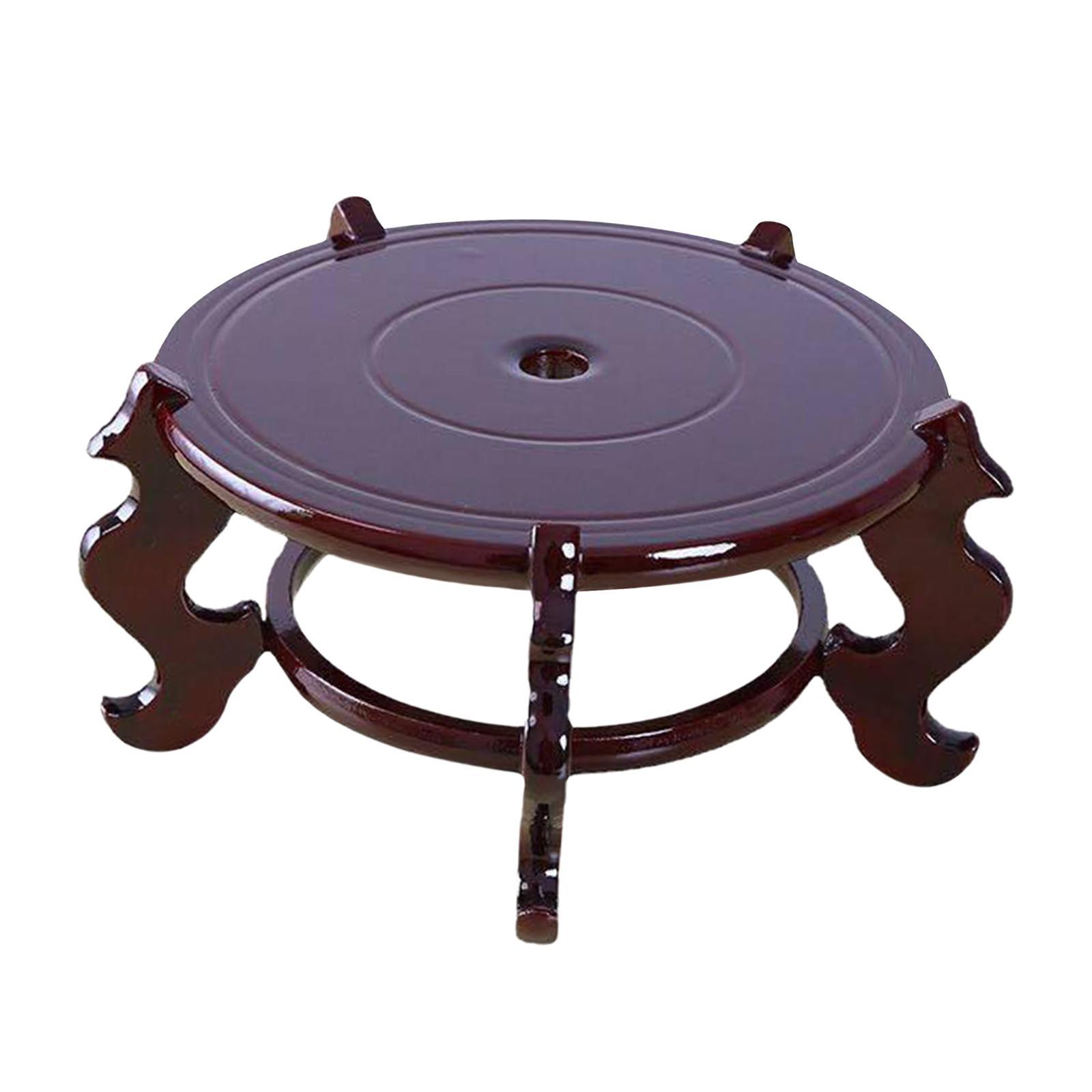 Vase Pot Planter Stand Wooden Potted Plant Stand for Office Indoor Courtyard