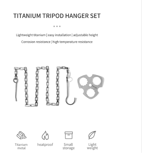 Bộ chân đế và dây treo Titanium cho kiềng dã ngoại NH21SK003