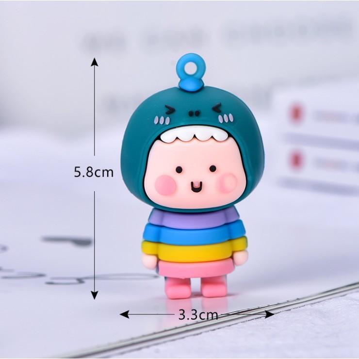 Nút gắn hkdesign/ phụ kiện trang trí mô hình Búp bê K.hủng long 4D siêu to/ big/ lớn siêu xinh