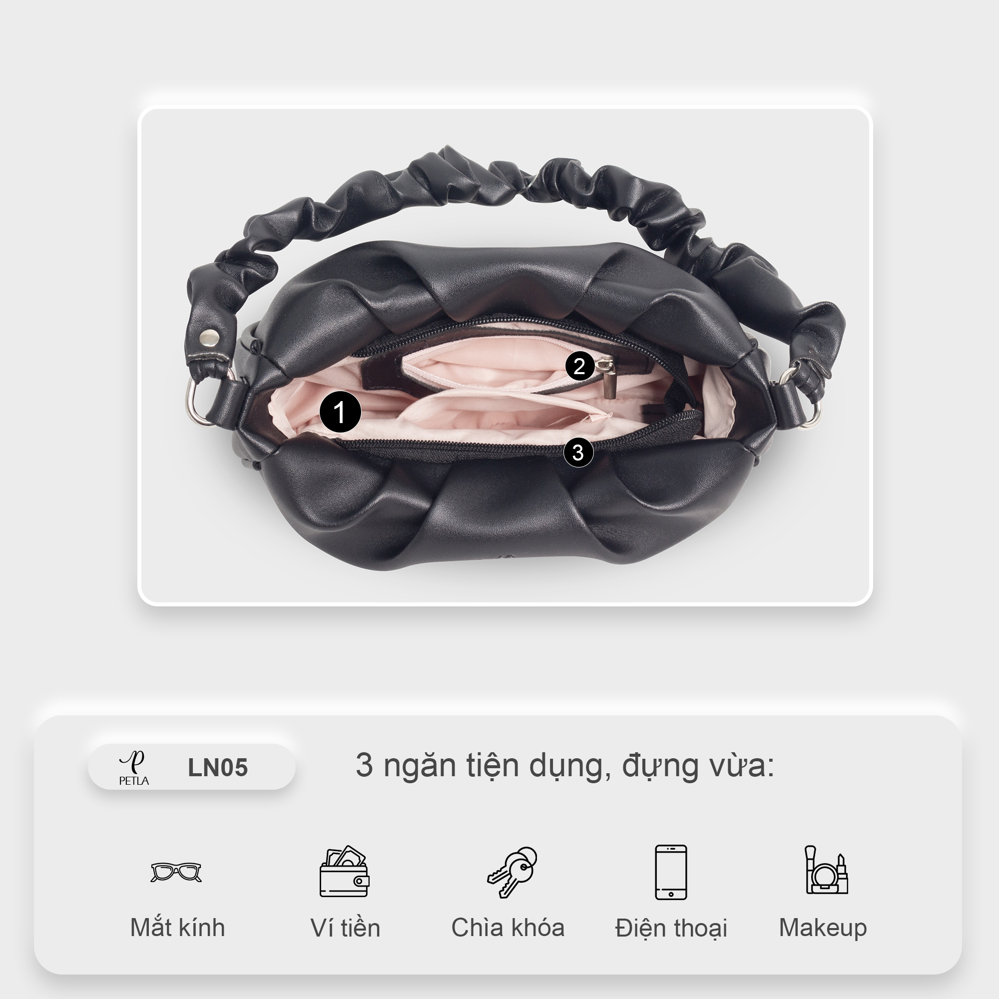 Túi xách nữ da đeo vai thời trang LN05