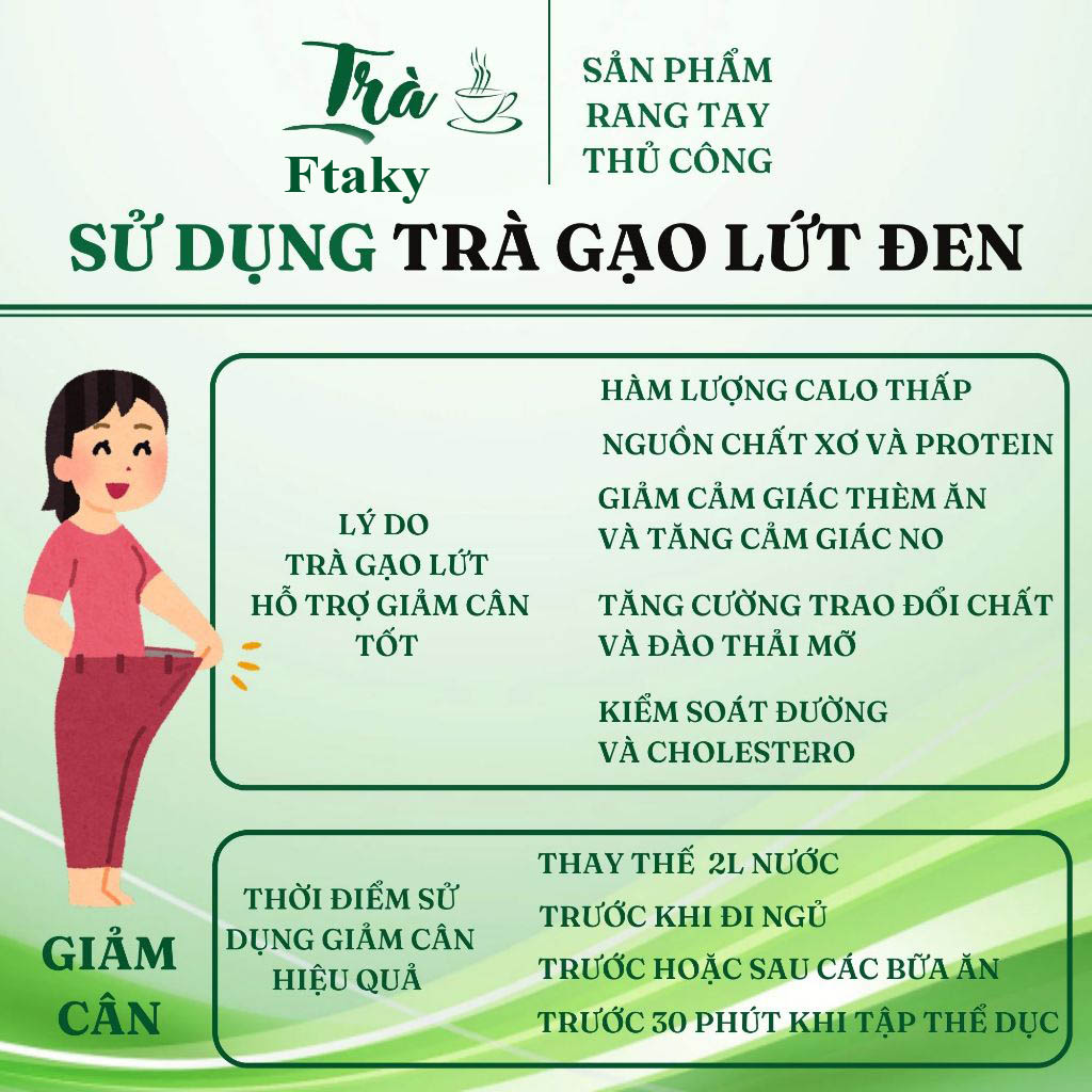 Trà Gạo Lứt Đậu Đen Túi Lọc Sao Thơm, Hỗ Trợ GiảmCân, Làm Đep Da, Chống Lão Hoá, Tiểu Đường