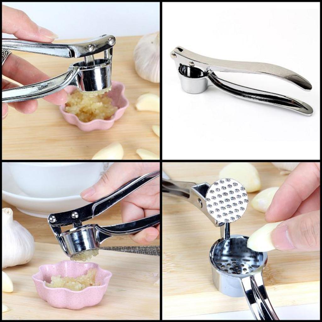 Professional Garlic Press Stainless Steel Crusher Slicer Squeezer Tools