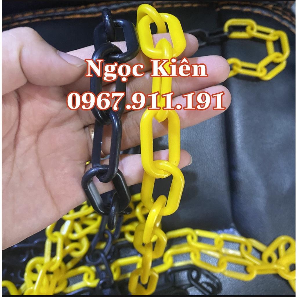 Dây xích nhựa 6mm,Dây xích nhựa màu vàng-đen