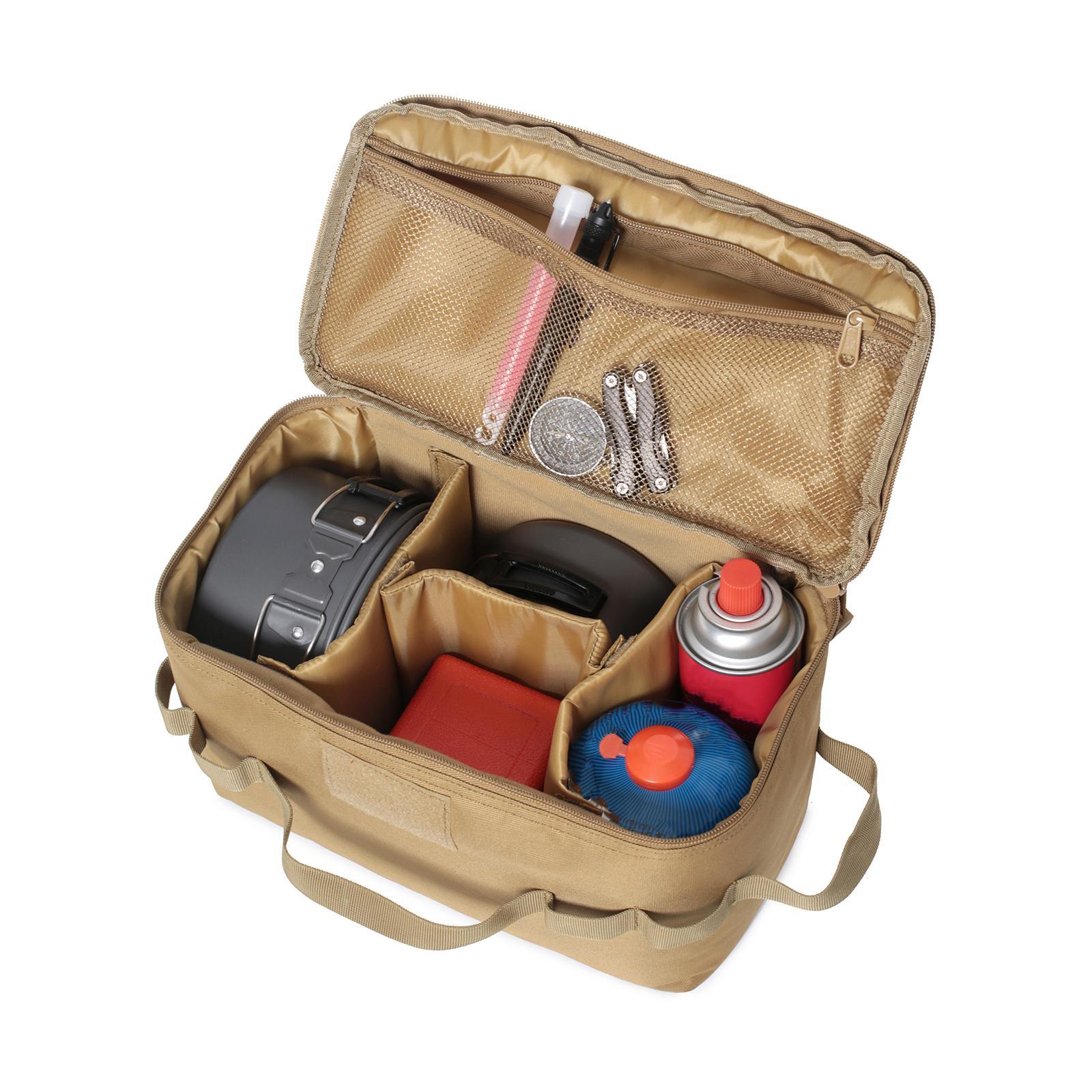 2 Pieces Oxford Cloth Outdoor Bag Picnic Tool Organizer Yellow and Black