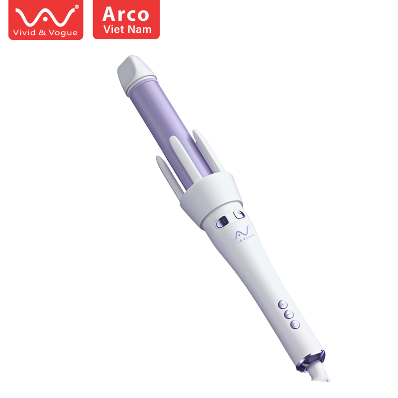 Máy Uốn Xoăn Xoay Tự Động VIVID & VOGUE️ - VAVC222B/Màu Tím-Hàng chính hãng, Bảo hành 12 tháng 1đổi 1