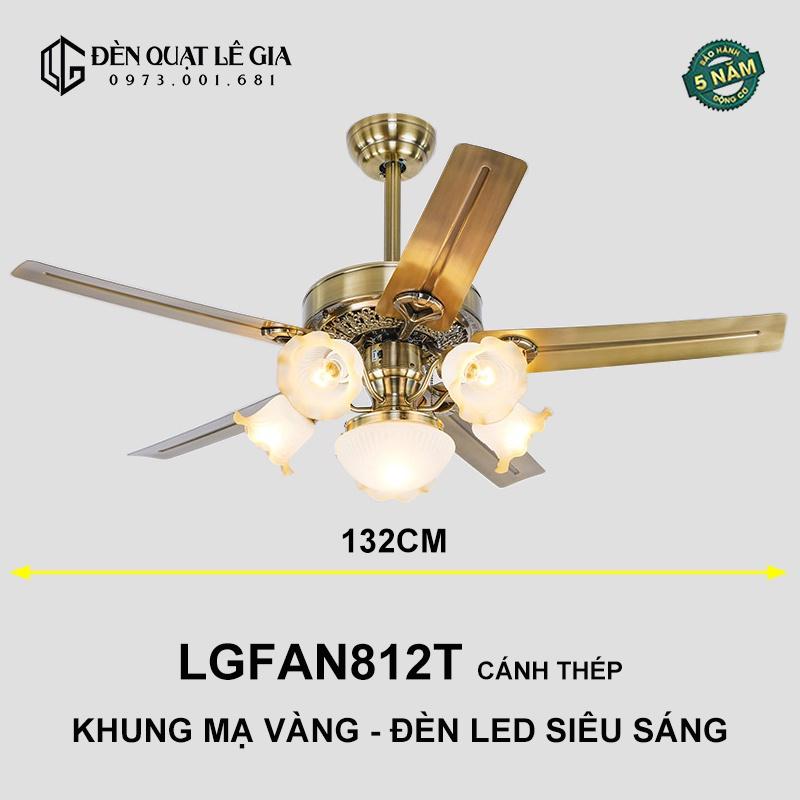 Quạt Trần Tân Cổ Điển LGFAN812G | Quạt Trần Cho Phòng Khách