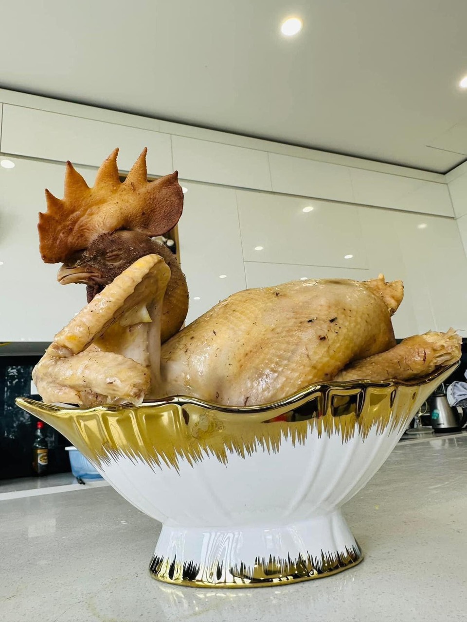 Bát thuyền đựng gà, hoa quả Vân Phương Shop bằng gốm sứ Bát Tràng - Hàng Chính Hãng