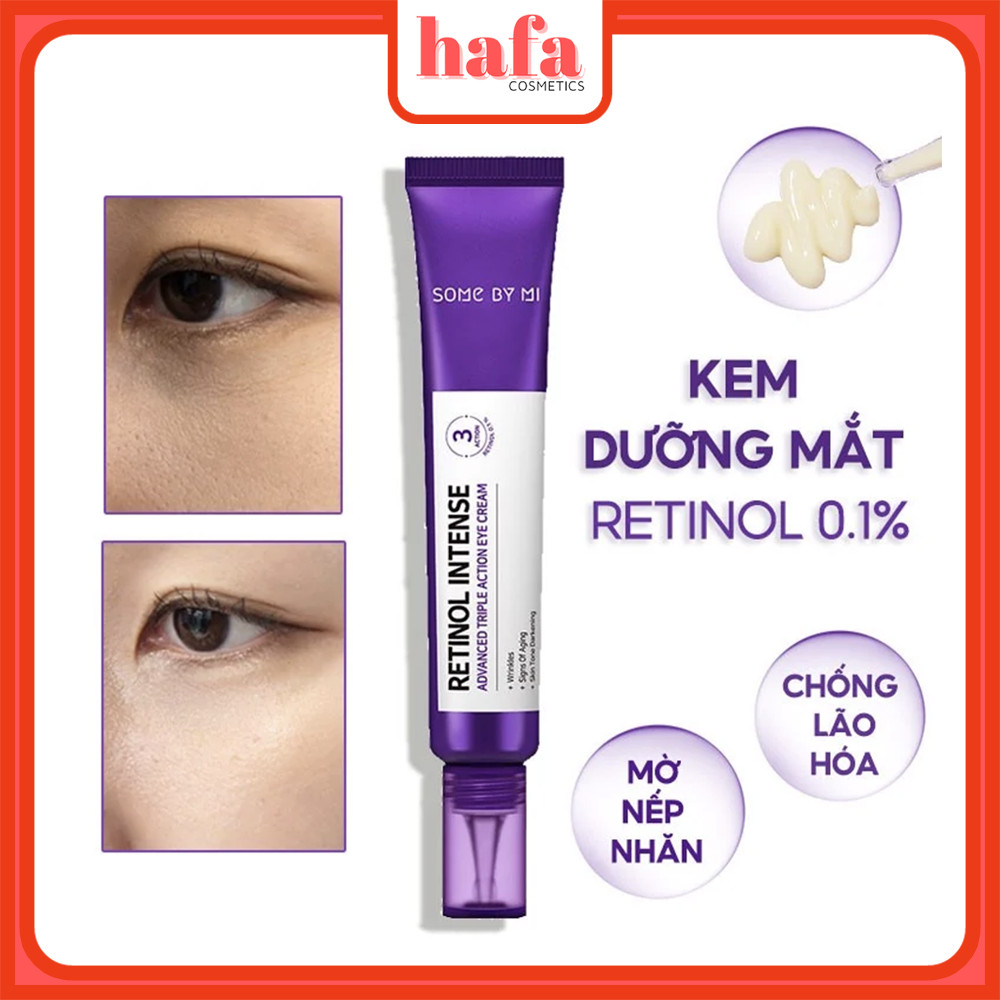 Kem Dưỡng Mắt Retinol Some By Mi Mờ Quầng Thâm, Chống Lão Hóa Some By Mi Retinol Intense Advanced Triple Action Eye Cream 30ml