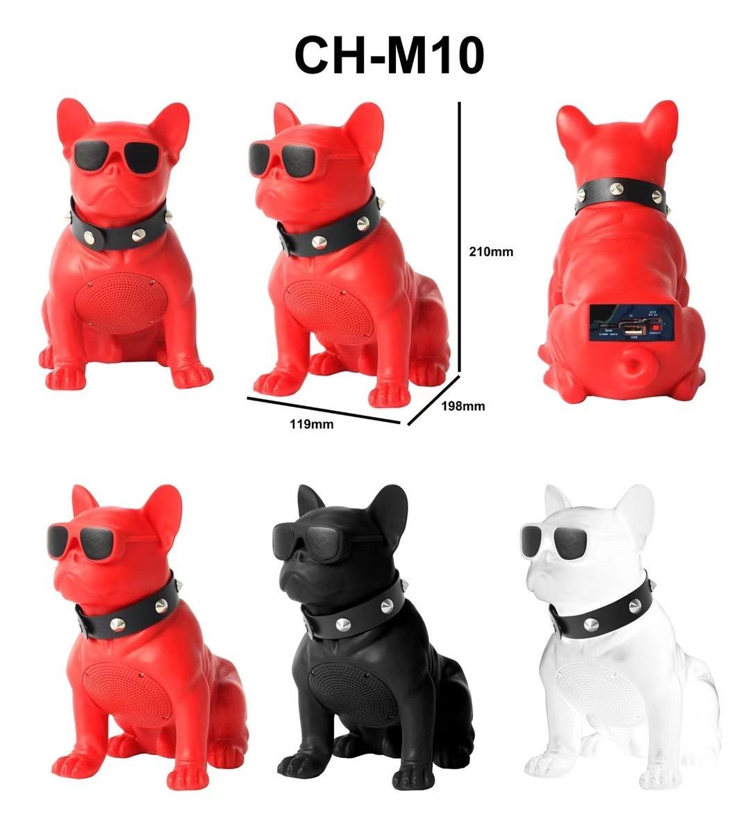 Loa Bluetooth không dây Bulldog Loa di động Boombox Bass Chất lượng âm thanh 3D vòm Hỗ trợ Radio Loa siêu trầm đa chức năng TF TWS Màu sắc: Đen